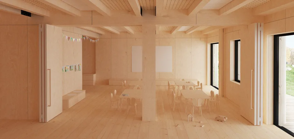 Modular kindergartens; secure, stimulating environments for early learning.